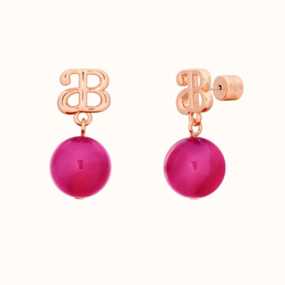 Alicia Bonnie Devotion Rose Gold Pink Agate Earrings - Picture 3 of 13